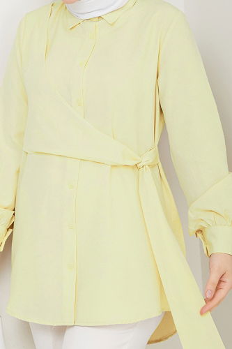 moda selvim Tunic 126ASN888 Yellow - Thumbnail