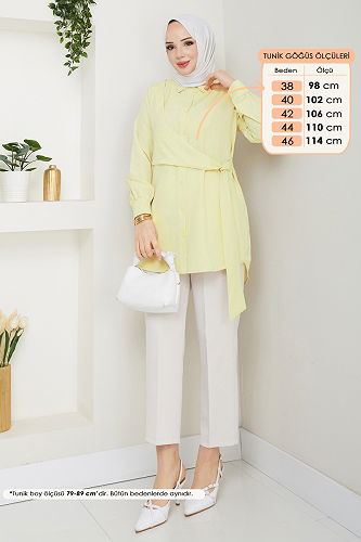 moda selvim بلوز أصفر 126ASN888 - Thumbnail