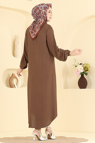 moda selvim Tunic 127NZRK1200 Brown - Thumbnail
