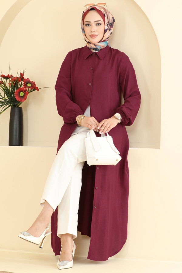 Modaselvim Tunic Tunic 127NZRK1200 Burgundy