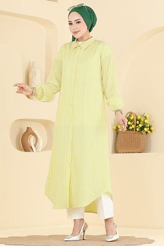 moda selvim Tunic 128NZRK1200 Yellow - Thumbnail