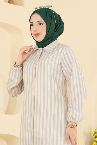 moda selvim Tunic 141NZRK1200 Beige - Thumbnail