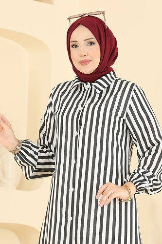 moda selvim بلوز أسود 141NZRK1200 - Thumbnail