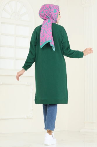 moda selvim Tunic 145BO429 Emerald - Thumbnail