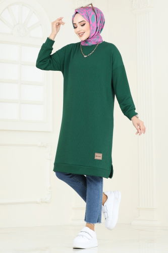 moda selvim Tunic 145BO429 Emerald - Thumbnail