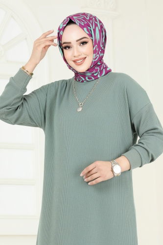 moda selvim Tunic 145BO429 Mint - Thumbnail