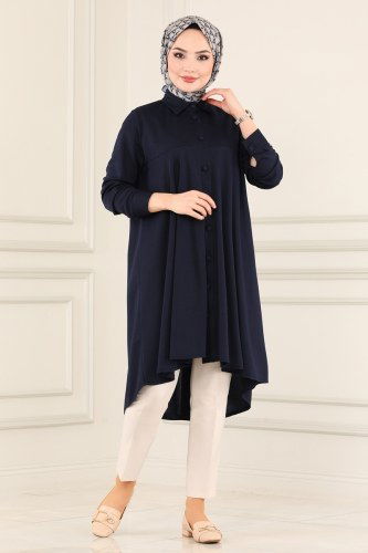 U.K.B. - 1526UKB139 كحلي بلوز طويل