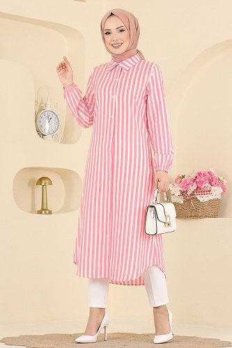 moda selvim Tunic 166NZRK1200 Pink - Thumbnail
