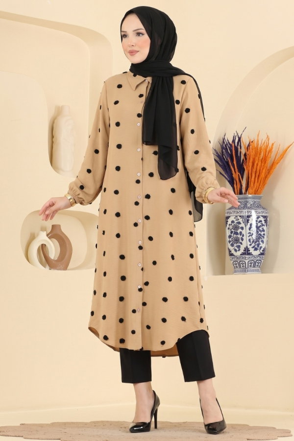 Modaselvim Tunic Tunic 167NZRK1200 Brown with Milk
