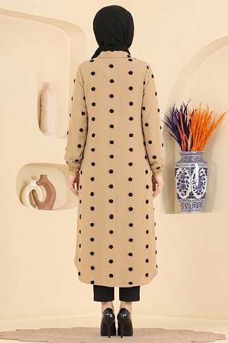 moda selvim Tunic 167NZRK1200 Brown with Milk - Thumbnail