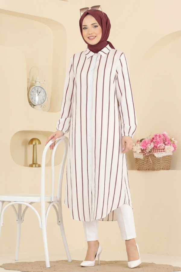 Modaselvim تونيكات بلوز خمري 169NZRK1200