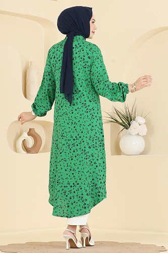 moda selvim Tunic 170NZRK1200 Benetton Green - Thumbnail