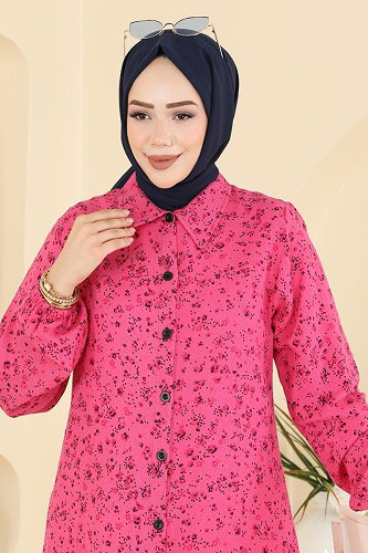 moda selvim Tunic 170NZRK1200 Fuchsia - Thumbnail