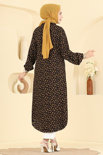 moda selvim بلوز أسود 171NZRK1200 - Thumbnail