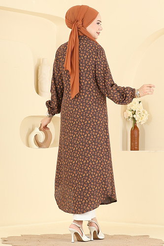 moda selvim بلوز بني 171NZRK1200 - Thumbnail