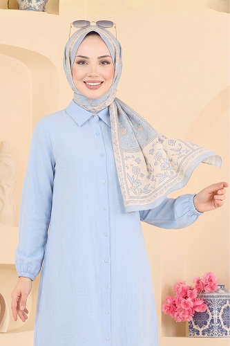 moda selvim Tunic 175NZRK1200 Baby Blue - Thumbnail