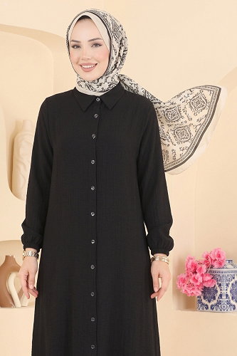 moda selvim Tunic 175NZRK1200 Black - Thumbnail
