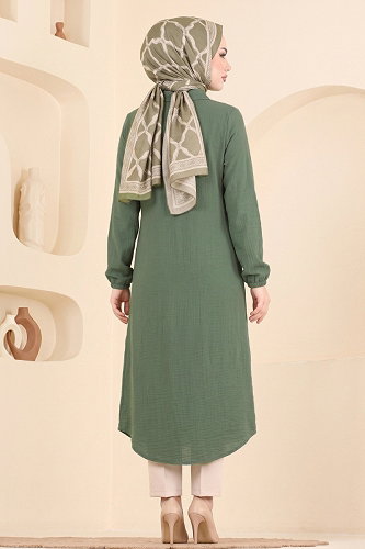 moda selvim Tunic 175NZRK1200 Khaki - Thumbnail