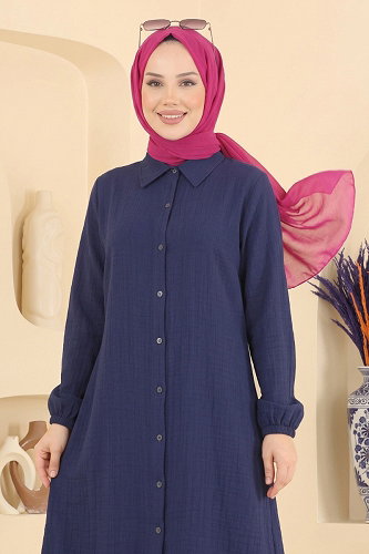 moda selvim Tunic 175NZRK1200 Navy Blue - Thumbnail