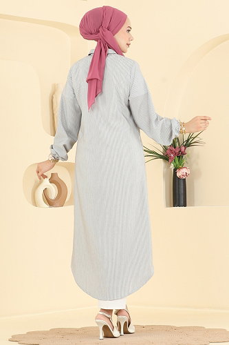 moda selvim Tunic 177NZRK1200 Black - Thumbnail