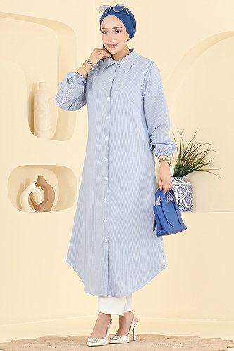 moda selvim Tunic 177NZRK1200 Navy Blue - Thumbnail
