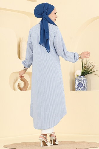 moda selvim Tunic 177NZRK1200 Navy Blue - Thumbnail