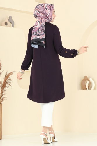 moda selvim Tunic 1799MH427 Damson - Thumbnail