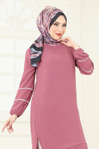 moda selvim Tunic 180BO429 Rose Dried - Thumbnail