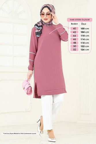 moda selvim Tunic 180BO429 Rose Dried - Thumbnail