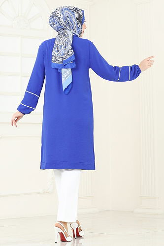 moda selvim Tunic 180BO429 Saxe - Thumbnail