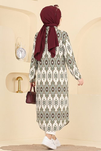 moda selvim بلوز أخضر عشبي 181NZRK1200 - Thumbnail