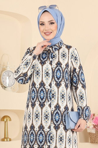 moda selvim Tunic 181NZRK1200 Navy Blue - Thumbnail