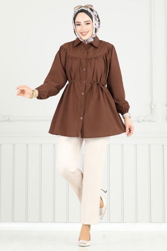 moda selvim Tunic 184ASN888 Brown - Thumbnail