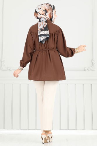 moda selvim Tunic 184ASN888 Brown - Thumbnail