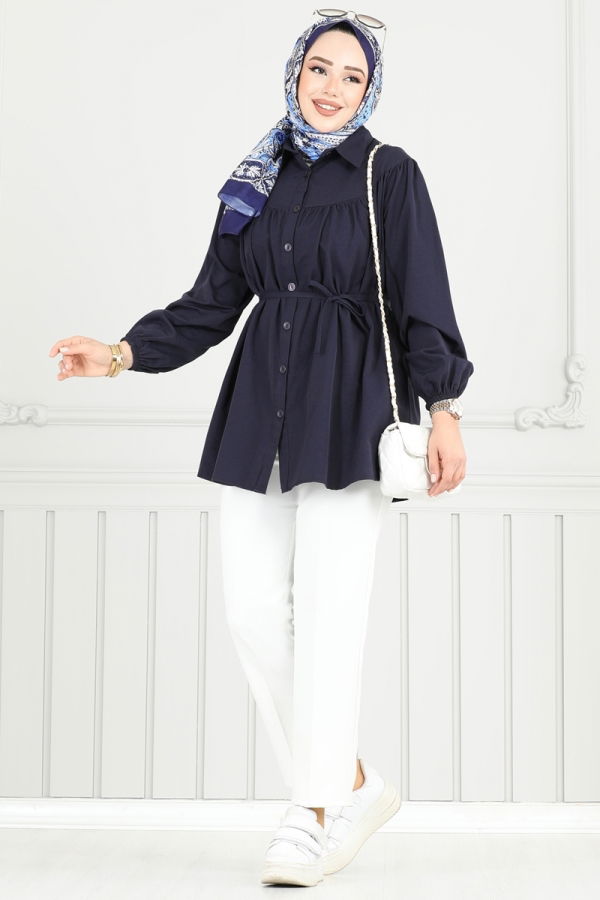 Modaselvim NET 20%+20% DISCOUNT IN THE CARD Tunic 184ASN888 Navy Blue
