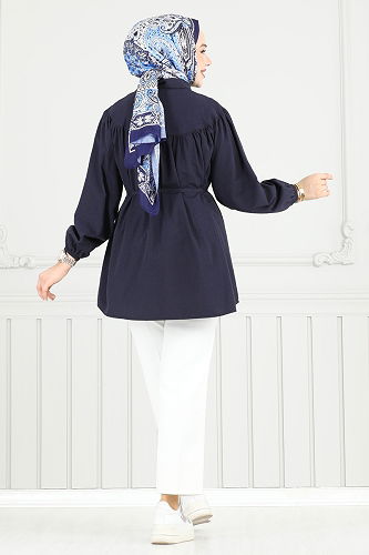 moda selvim Tunic 184ASN888 Navy Blue - Thumbnail