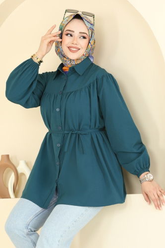 moda selvim Tunic 184ASN888 Petroleum - Thumbnail