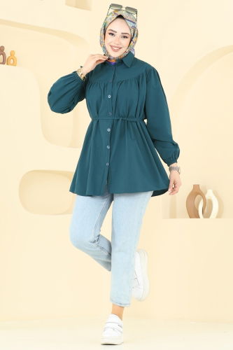 moda selvim Tunic 184ASN888 Petroleum - Thumbnail