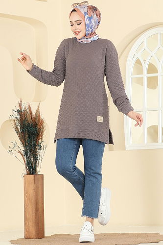 moda selvim Tunic 185BO429 Dark Vision - Thumbnail