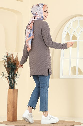 moda selvim Tunic 185BO429 Dark Vision - Thumbnail