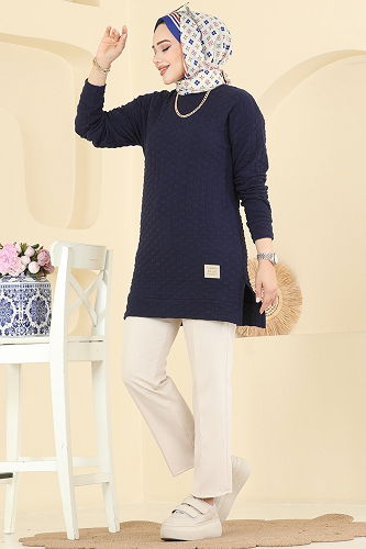moda selvim Tunic 185BO429 Navy Blue - Thumbnail