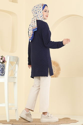 moda selvim Tunic 185BO429 Navy Blue - Thumbnail
