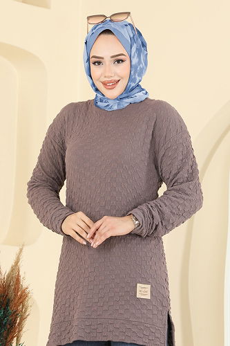 moda selvim Tunic 185BO429 Powder Vision - Thumbnail