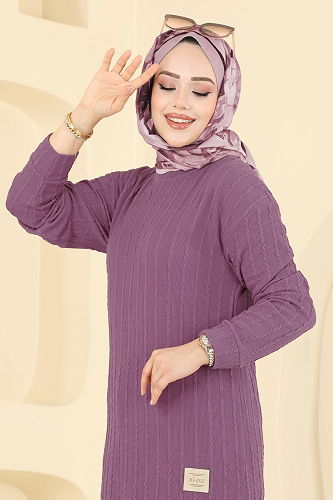 moda selvim Tunic 190BO429 Dark Rose Dusky - Thumbnail