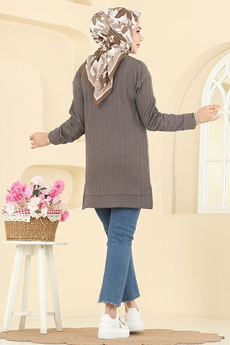 moda selvim Tunic 190BO429 Dark Vision - Thumbnail