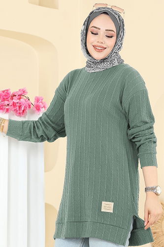 moda selvim Tunic 190BO429 Mint - Thumbnail