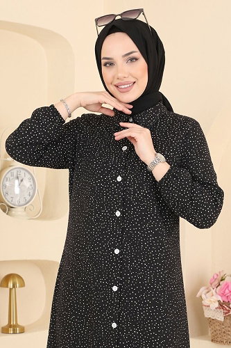 moda selvim Tunic 194NZRK1200 Black - Thumbnail