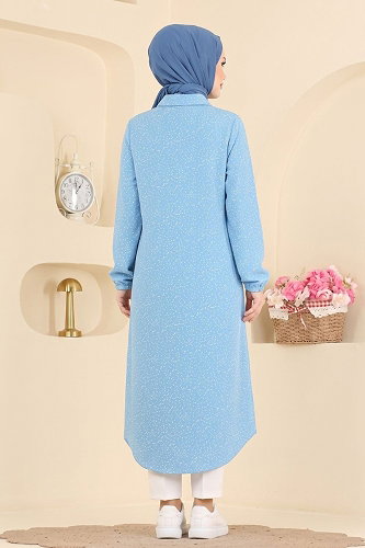 moda selvim Tunic 194NZRK1200 Blue - Thumbnail