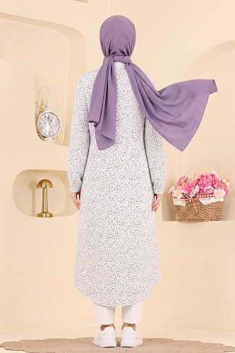 moda selvim Tunic 194NZRK1200 Ecru - Thumbnail