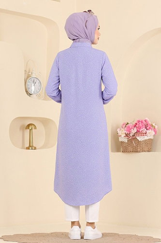 moda selvim Tunic 194NZRK1200 Lilac - Thumbnail